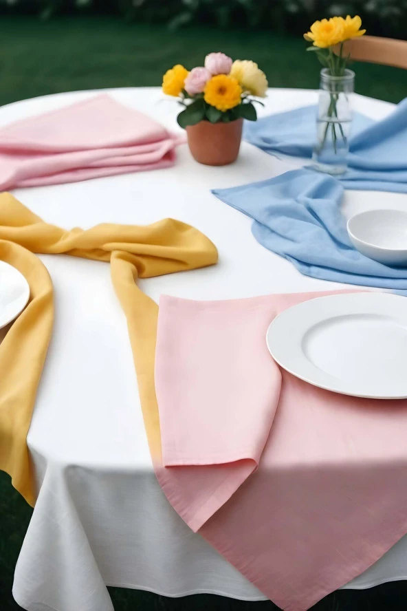 Klasik Yuvarlak Masa Örtüsü 160 cm - 3