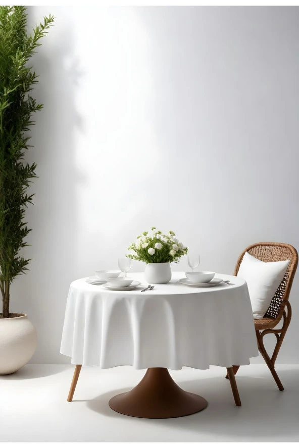 Klasik Yuvarlak Masa Örtüsü 160 cm