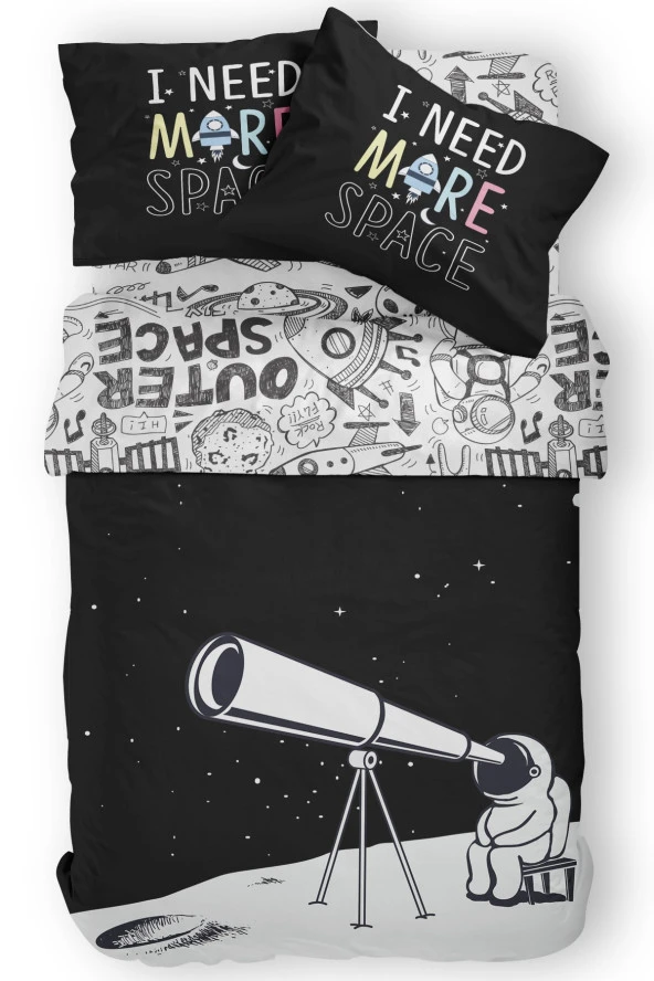 Space Dude Tek Kişilik Nevresim Takımı ürün görseli