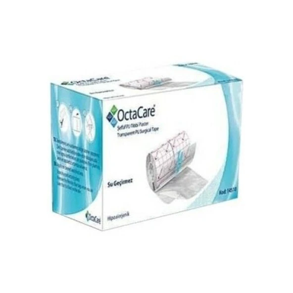 OctaCare 14110 Şeffaf PU Tıbbi Su Geçirmez Flaster 10mx10cm