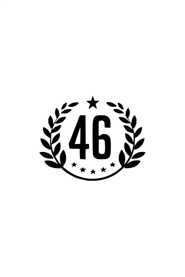 46 Maraş Oto özel yeni sticker Siyah 30 x 24 cm