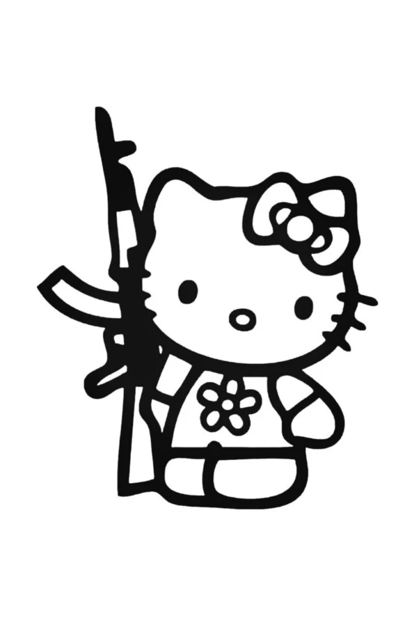 Hello Kitty Oto özel yeni sticker 30 x 33 cm