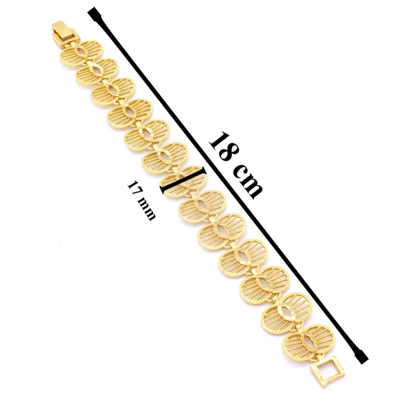 Altın Kaplama Hint İşi Kadın Bileklik BLK-833 - 6