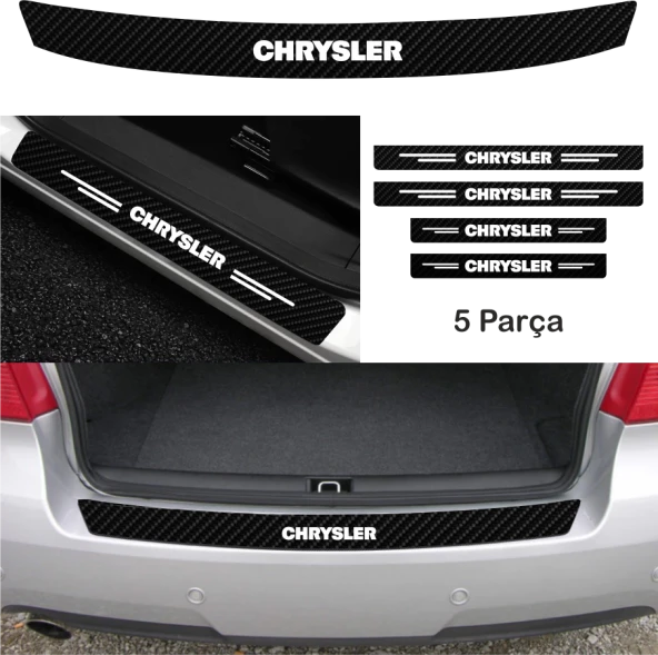 Chrysler Pacifica İçin Uyumlu  Aksesuar Oto Bağaj Ve Kapı Eşiği özel yeni sticker Set Karbon