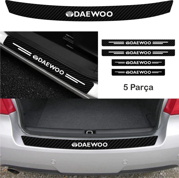Daewoo Nexia İçin Uyumlu  Aksesuar Oto Bağaj Ve Kapı Eşiği özel yeni sticker Set Karbon