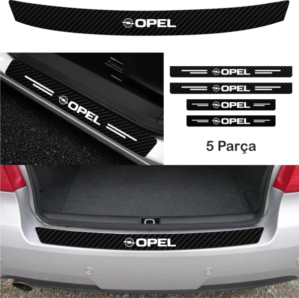 Opel Signum İçin Uyumlu  Aksesuar Oto Bağaj Ve Kapı Eşiği özel yeni sticker Set Karbon