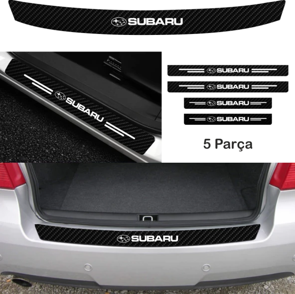 Subaru Impreza İçin Uyumlu  Aksesuar Oto Bağaj Ve Kapı Eşiği özel yeni sticker Set Karbon
