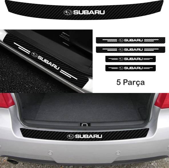 Subaru Justy İçin özel yeni uyumlu Aksesuar Oto Bağaj Ve Kapı Eşiği özel yeni sticker Set Karbon