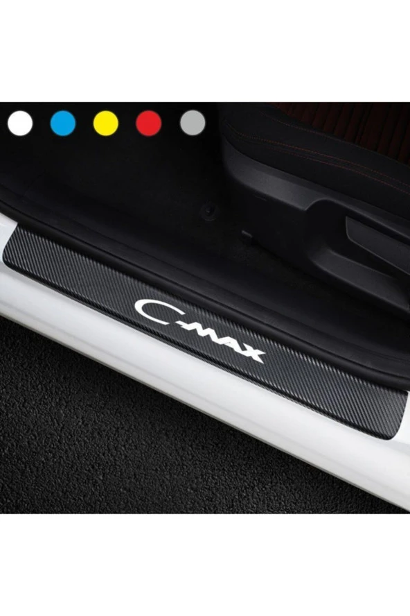Ford C Max İçin Uyumlu  Aksesuar Oto Kapı Eşiği özel yeni sticker Karbon 4 Adet