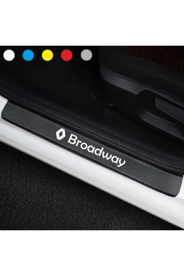 Renault Broadway İçin Uyumlu  Aksesuar Oto Kapı Eşiği özel yeni sticker Karbon 4 Adet