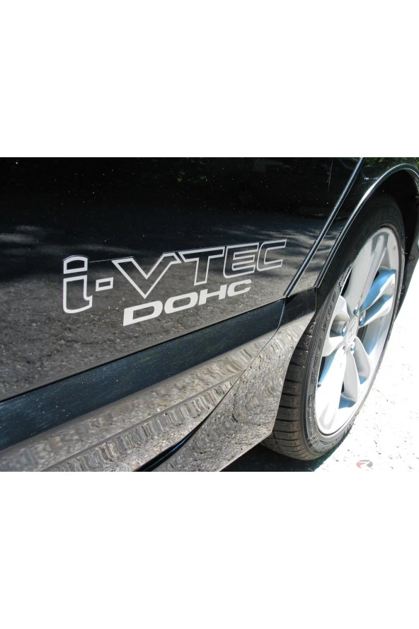 Orjinal Honda Civic I-Vtec Dohc özel yeni sticker 2 Adet Set Beyaz
