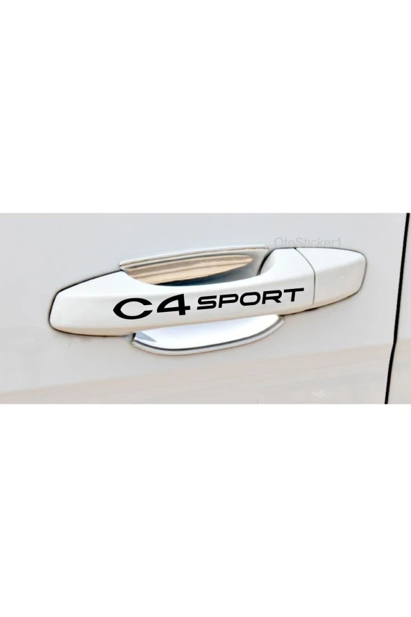 Citroen C4 İçin özel yeni uyumlu Aksesuar Sport Kapı Kolu özel yeni sticker Set 8 Adet 10*1,5 Cm