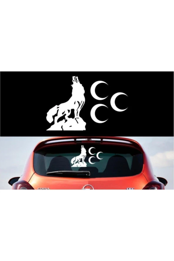 Uluyan Bozkurt Üç Hilal Oto özel yeni sticker 32*22 Cm