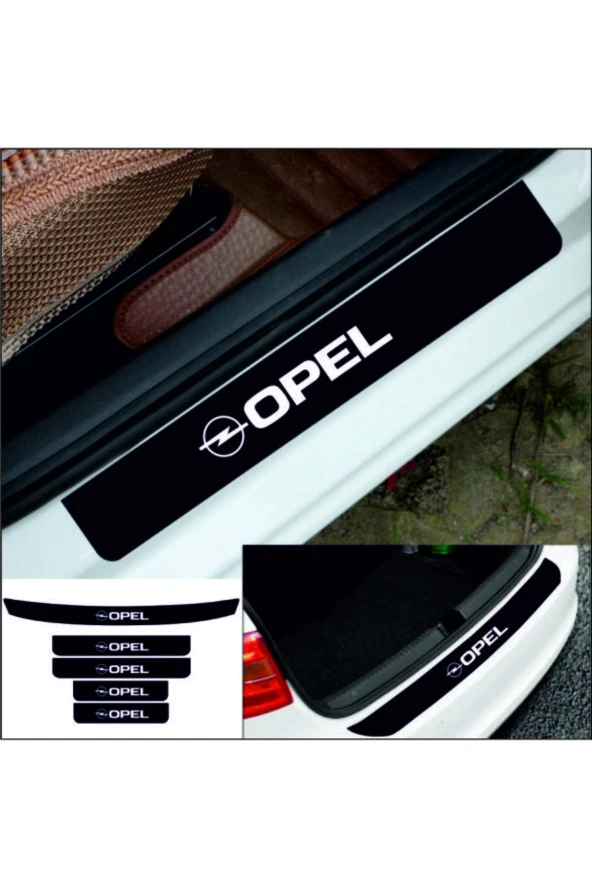 Opel Astra İçin Uyumlu  Aksesuar Oto Bagaj Ve Kapı Eşiği özel yeni sticker Set Piano Black