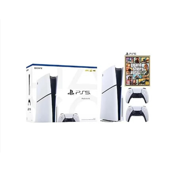 Sony Playstation 5 1 TB Slim Cd Edition Konsol + 2. Ps5 Kol + Ps5 Gta 5 Oyunu (İthalatçı Garantili)