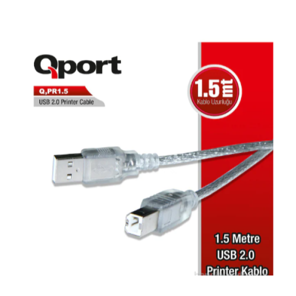 Qport Q-Pr1_5 Qport Q-Pr1.5 Usb 2.0 1.5 Metre Printer Kablosu