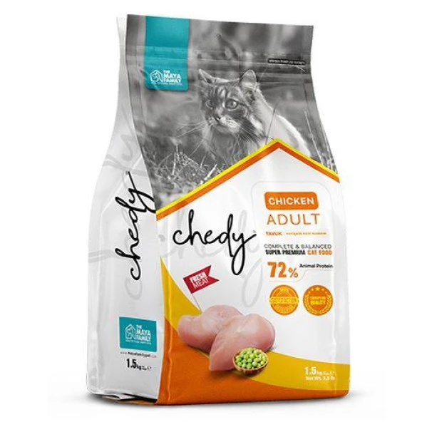 Chedy Cat Adult Tavuk Etli Kedi Maması 5 KG