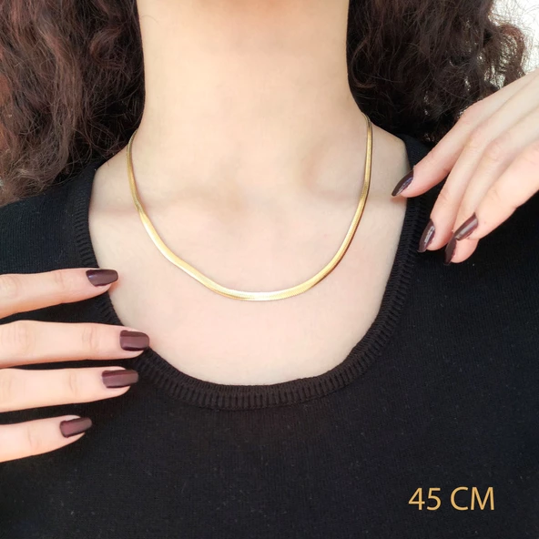 Çelik İtalyan Zincir Altın Kaplama 3 MM ZN-135 - 3