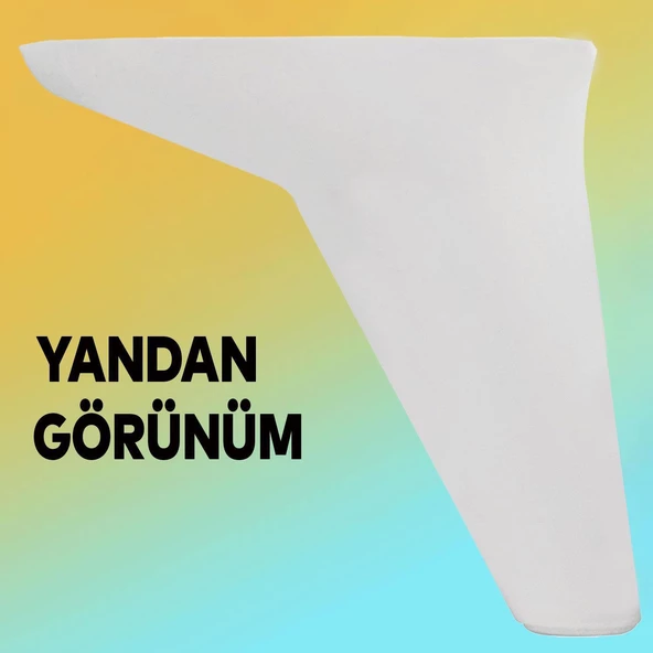 20'li Set Aspen Lüks Mobilya Koltuk Kanepe Tv Ünitesi Yükseltme Destek Ayağı 12 cm Beyaz Ayakları - 4