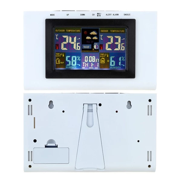 Dijital Renkli Kablosuz Hava İstasyonu TS-H127G - Resim 4