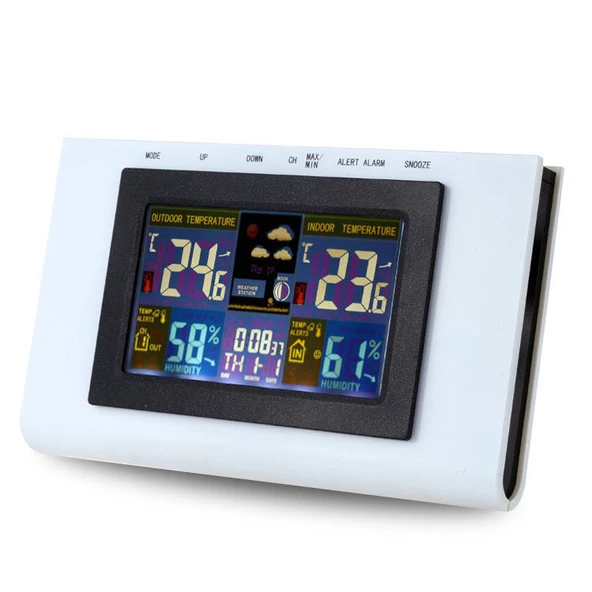 Dijital Renkli Kablosuz Hava İstasyonu TS-H127G ürün görseli 1