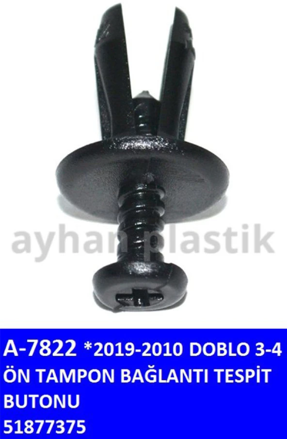 ÖN TAMPON BAĞLANTI TESPİT BUTONU DOBLO 45385 43739