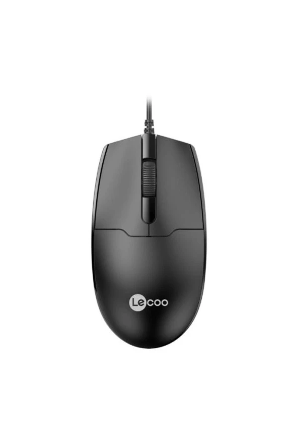 Lenovo Lecoo MS101 USB Kablolu 1200 DPI Optik Mouse Siyah