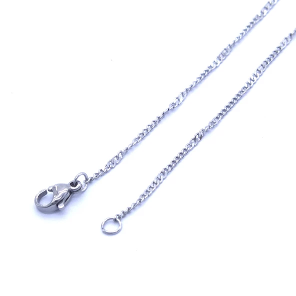 Çelik Zincir 316L İşlemeli İnce Figaro Model - ZN-219 - Resim 3