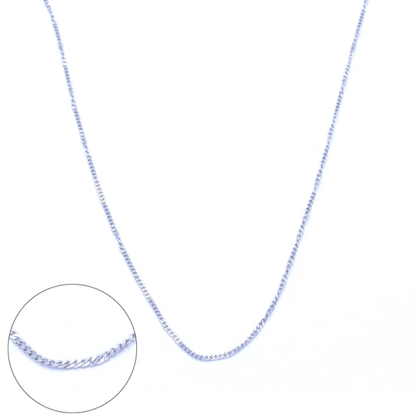 Çelik Zincir 316L İşlemeli İnce Figaro Model - ZN-219 ürün görseli