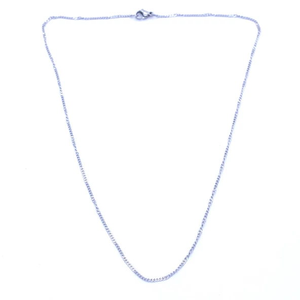 Çelik Zincir 316L İşlemeli İnce Figaro Model - ZN-219 - Resim 4