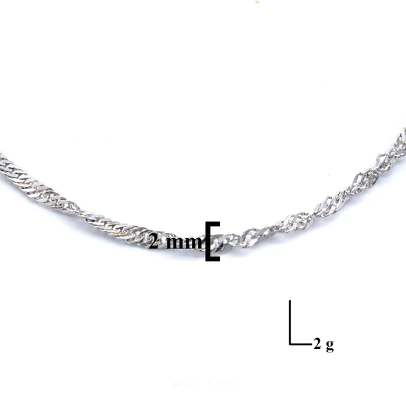 Çelik Zincir 316L Singapur Model - ZN-249 - Resim 3