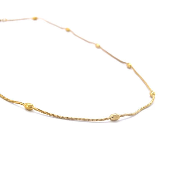 Çelik Zincir Altın Kaplama Dorika Toplu Model 1 MM - ZN-250 - Resim 4