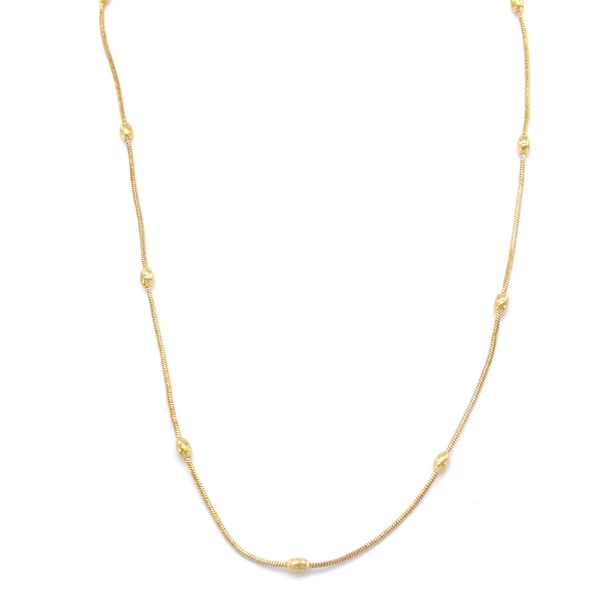 Çelik Zincir Altın Kaplama Dorika Toplu Model 1 MM - ZN-250 - Resim 5