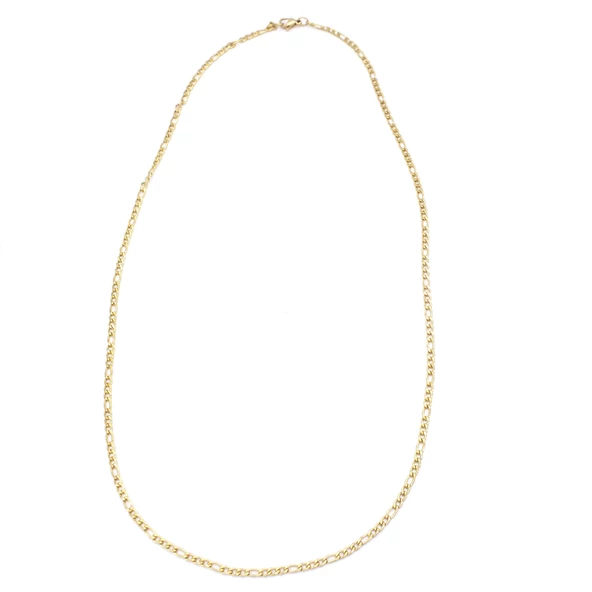 Çelik Zincir Altın Kaplama 2.5 MM Figaro Model ZN-157 - Resim 4