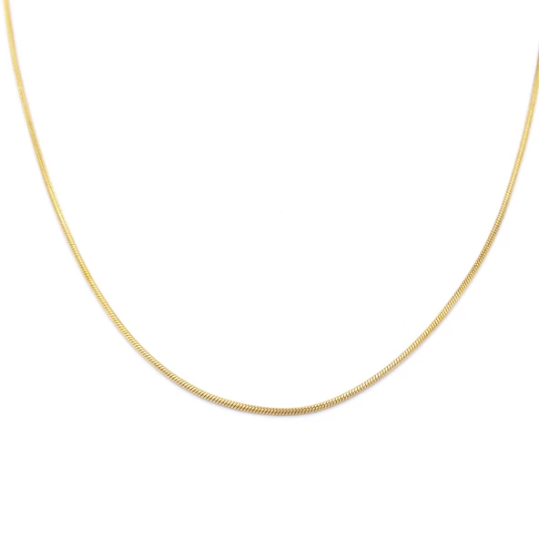 Çelik Zincir Altın Kaplama Oval Kesim 1 MM ZN-301 - Resim 4