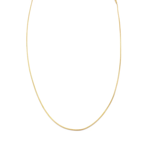 Çelik Zincir Altın Kaplama Oval Kesim 1 MM ZN-301 - Resim 5