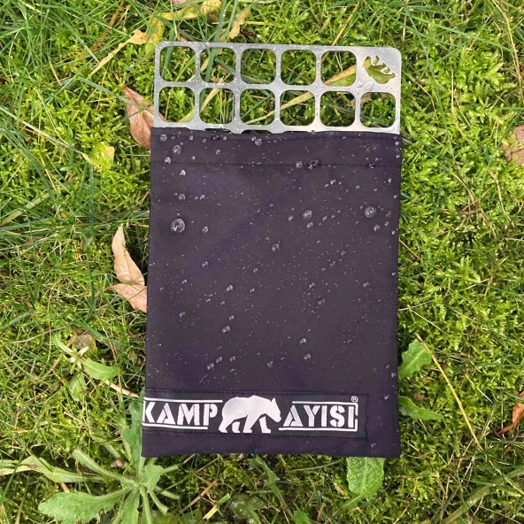 Kamp Ayısı® OpenAirWire™Taşıma Çantalı Paslanmaz Çelik 13 Cm X 13 Cm 62 Gram Kare Bushcraft Izgara Teli - 6