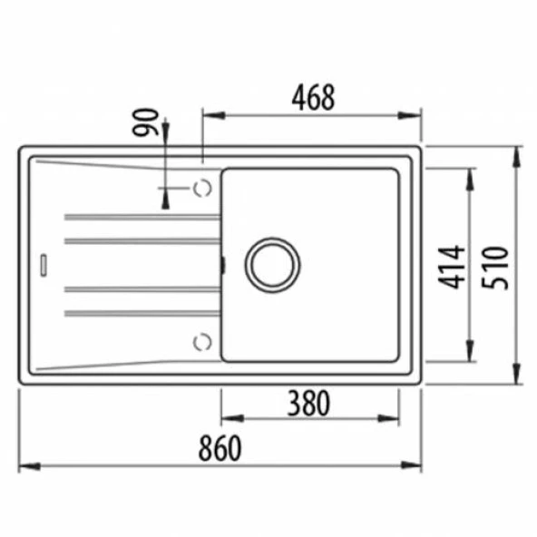 TEKA STONE 50 B-TG 1 GÖZLÜ METALİK GREY TEZGAH ÜSTÜ EVİYE - 2