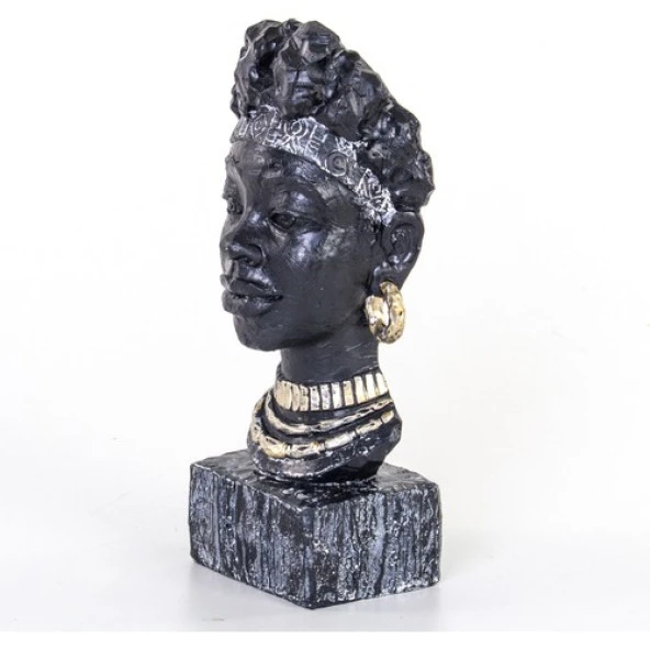 Euro Flora Afrikalı Kadın Büst 13X9X30 cm - 3