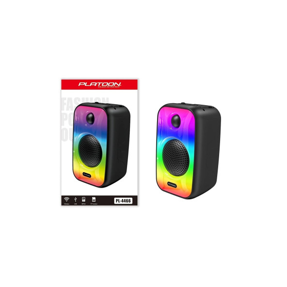 Platoon Bluetooth Hoparlör Bt/sd/usb Girişli Rgb Işıklı Speaker (YÜKSEK SES KALİTE PERFORMANSI)