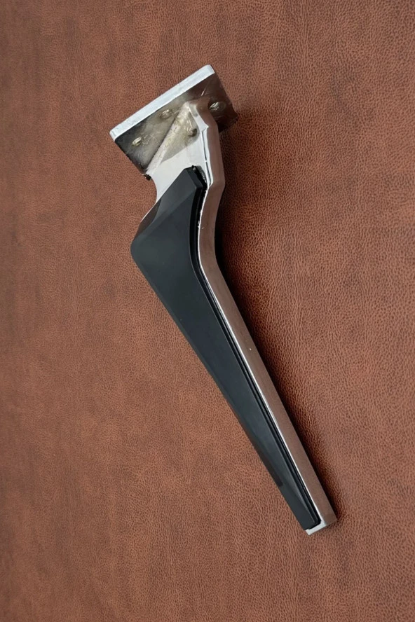 Wings Krom Siyah Mobilya Koltuk Ayağı Chester Komidin Tv Ünitesi Vestiyer Ayağı 21 Cm 4 Adet - Resim 3