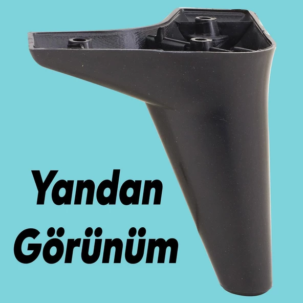 20'li Set Aspen Lüks Mobilya Koltuk Kanepe Tv Ünitesi Yükseltme Destek Ayağı 12 cm Siyah Ayakları - 4