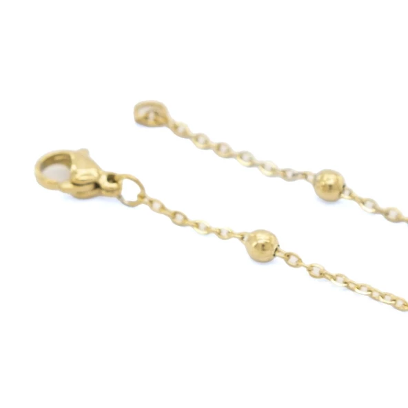 Çelik Zincir Altın Kaplama İnce Dorika Toplu Model ZN-237 - Resim 5