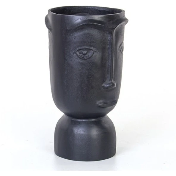 Euro Flora Metal Surat Vazo 14,5x30,5 Cm Siyah - 2