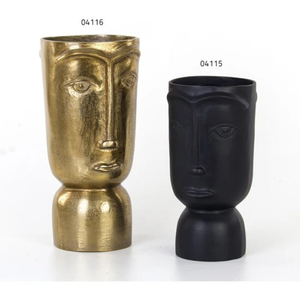 Euro Flora Metal Surat Vazo 14,5x30,5 Cm Siyah - 3