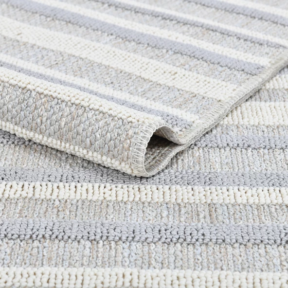 Trinket Serisi Krem Yumuşak Bukle Dekoratif Kilim T225A - Resim 4