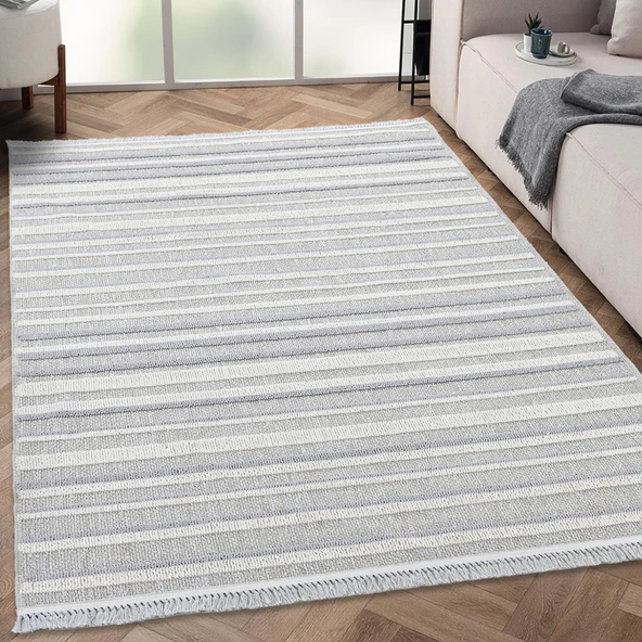 Trinket Serisi Krem Yumuşak Bukle Dekoratif Kilim T225A ürün görseli