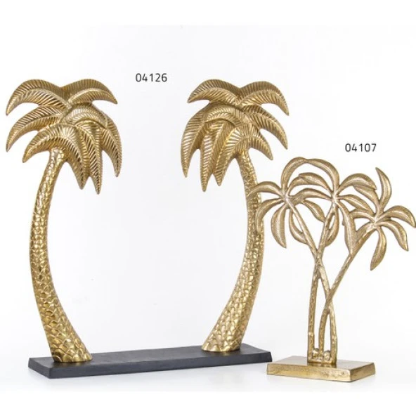 Euro Flora Metal Palmiye Dekor70x15x67 Cm - 3
