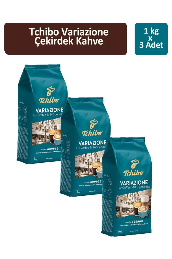 Tchibo Variazone For Coffee-Milk-Specialties Çekirdek Kahve 1000 gr x 3 Adet ürün görseli