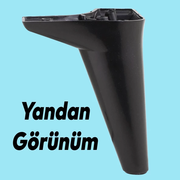 20'li Set Aspen Lüks Mobilya Koltuk Kanepe Tv Ünitesi Yükseltme Destek Ayağı 15 cm Siyah Ayakları - 6